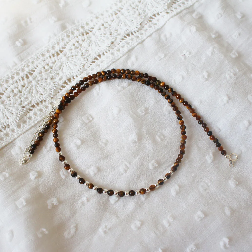 Faites-vous plaisir en vous offrant cet élégant collier œil de tigre !