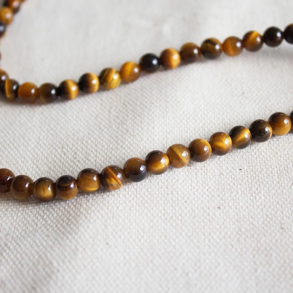 Perles oeil de tigre 6mm