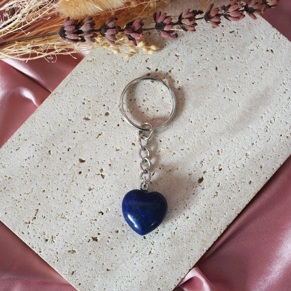Craquez pour notre porte-clé coeur en lapis lazuli !